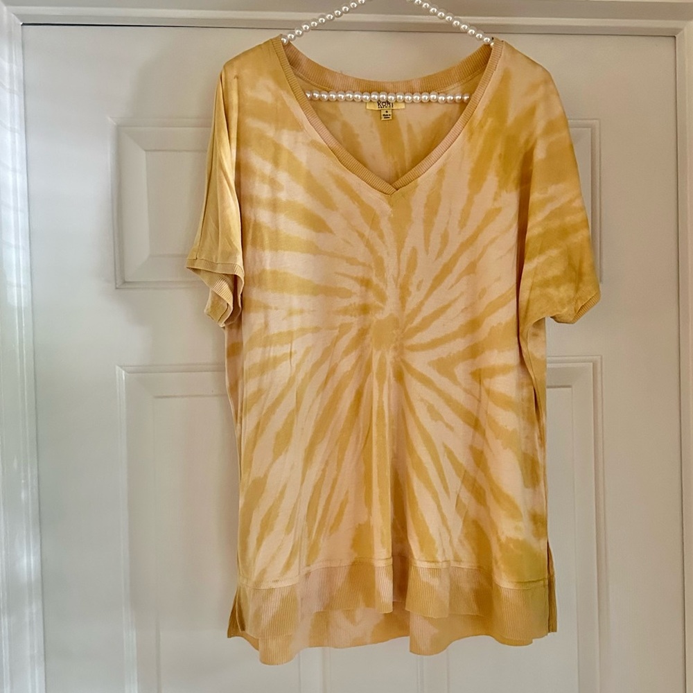 Kori Mustard Tie-Dye Top